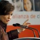La ministra de Cultura, Carmen Calvo, en un acto de ayer en Madrid
