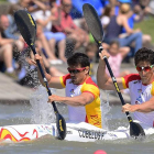Cubelos y Peña se bañaron en oro en su presencia en la Copa del Mundo, con récord incluido. KOVACS