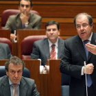 El presidente de la Junta, Juan Vicente Herrera, en un momento de su intervención.