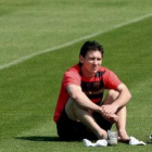 Leo Messi durante un entrenamiento azulgrana.
