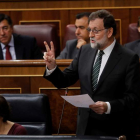 Rajoy abordó la situación de Cataluña en el Congreso. J. C. HIDALGO