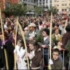 Cientos de personas con palmas en la plaza de Fernando Miranda