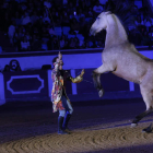 El evento ecuestre León vive la libertad se celebró anoche en el León Arena. FERNANDO OTERO