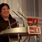 Ana Luisa Durán durante un mitin en Valencia de Don Juan en la pasada campaña electoral