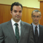 El juez decano saliente, Hernáiz, y el recién electo, Agudo.