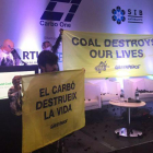 Acción de Greenpeace de bloqueo de la Conferencia Internacional del Carbón, en Barcelona.