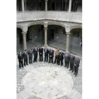 Los presidentes de las diputaciones posan ayer en Ávila con Mañueco
