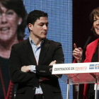 La presidenta del Gobierno foral Yolanda Barcina y el secretario general del partido Arizcuren.