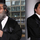 Los letrados de la acusación particular, José Joaquín García, y de la defensa, Javier Ordóñez, esperan la reanudación del juicio.