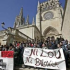 Integrantes de la asamblea estatal contra el plan Bolonia, en una reciente concentración