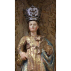 La Virgen con corona de plata a la que, curiosamente, ‘serraron’ el Niño.