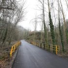 Tramo del vial asfaltado entre Valdefrancos y San Clemente.