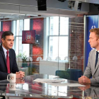 El presidente fue entrevistado en el programa «Morning Joe» del canal MSNBC, durante su visita a Nueva York, como parte de su gira a EE UU. BORJA PUIG