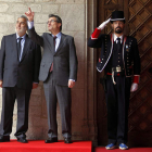 Abdelilah Benkirán, jefe del gobierno marroquí, y Artur Mas ayer, en Barcelona.