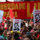 Manifestaciones de apoyo en favor de la libertad de Lula Da Silva.