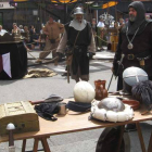 Un momento de la exhibición de luchas medievales que recreó la reconquista española.