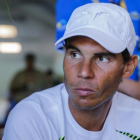 Rafael Nadal durante un encuentro con los medios de comunicación en Miami.