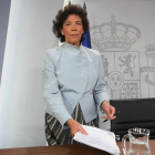 Isabel Celaá en la rueda de prensa posterior al Consejo de Ministros.