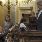 El ministro de Justicia durante la votación.