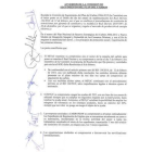 Documento de acuerdo entre mineros y Gobierno.
