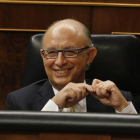 Cristóbal Montoro, en su escaño en el Congreso, el pasado octubre.