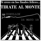 El cartel homenajea el disco ‘Abbey Road’ de The Beatles. DL