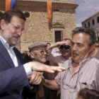Mariano Rajoy y María Dolores de Cospedal, durante la visita a El Toboso