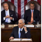Netanyahu se dirige al Congreso de Estados Unidos.