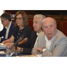 Peridis, durante la reunión del Patronato celebrada en Palencia. A. ÁLVAREZ