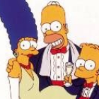 Los protagonistas de los dibujos animados americanos «Los Simpsons»