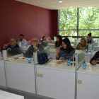 Los miembros del comité de cata durante la jornada.