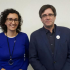 Marta Rovira y Carles Puigdemont, en una imagen reciente en Bruselas.