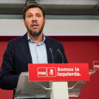 Óscar Puente durante una de sus comparecencias como portavoz de la Federal del PSOE. EFE