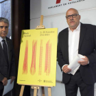 El portavoz catalán, Homs, y Joan Corominas presentan el cartel de la Diada.