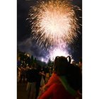 Miles de leoneses disfrutaron de los fuegos artificiales .