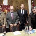 Tino Rodríguez, Alfredo Canal, José Antonio Diez y Graciliano Palomo, ayer en Madrid.