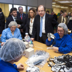 Herrera visita el Centro Especial de Empleo de Aspanias en Quintanadueñas (Burgos).