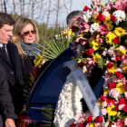 Los padres de Diana en el tanatorio de La Paz donde se ofició el funeral. RODRIGO JIMÉNEZ