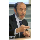 El ministro del Interior, Alfredo Pérez Rubalcaba.