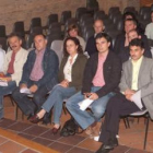 Los alcaldes del partido judicial de Sahagún, durante la firma del convenio.