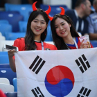 Aficionadas coreanas en el Mundial de Rusia.