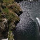 Desembalse en la presa de Riaño