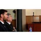 Leo Messi, en junio, a su llegada a la Audiencia de Barcelona para asistir al juicio.