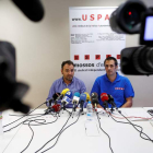Rueda de prensa del sindicato que defiende a la mossa. A. GARCÍA
