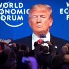 Como suele ser habitual el presidente Trump demostró en Davos que su discurso es inalterable. GIAN EHRENZELLER