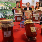 García, Valcarce y Díaz, en la presentación de la Feria del Pimiento de Carracedelo