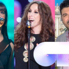 Aitana, Malú y Tony Aguilar, artistas invitadas y cuarto miembro del jurado, respectivamente, de la gala 1 de OT 2018.