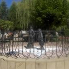 Las figuras de Don Quijote y Sancho están colocadas en La Era