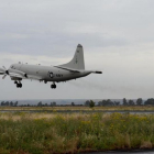 El avión de vigilancia marítima estadounidense que participa en la búsqueda.