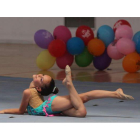 Una de las gimnastas durante su participación. ANA F. BARREDO